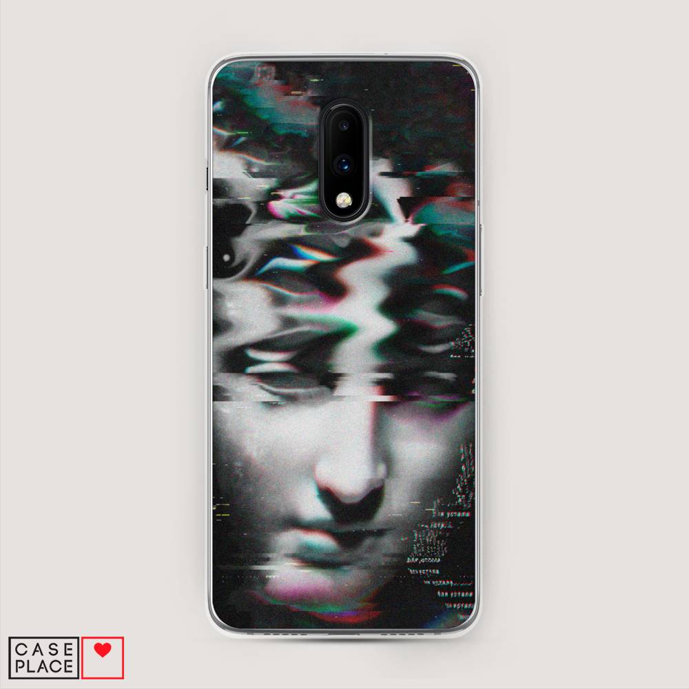 

Чехол Awog на OnePlus 7 / ВанПлас 7 "Glitch Art", Серый, 150750-9
