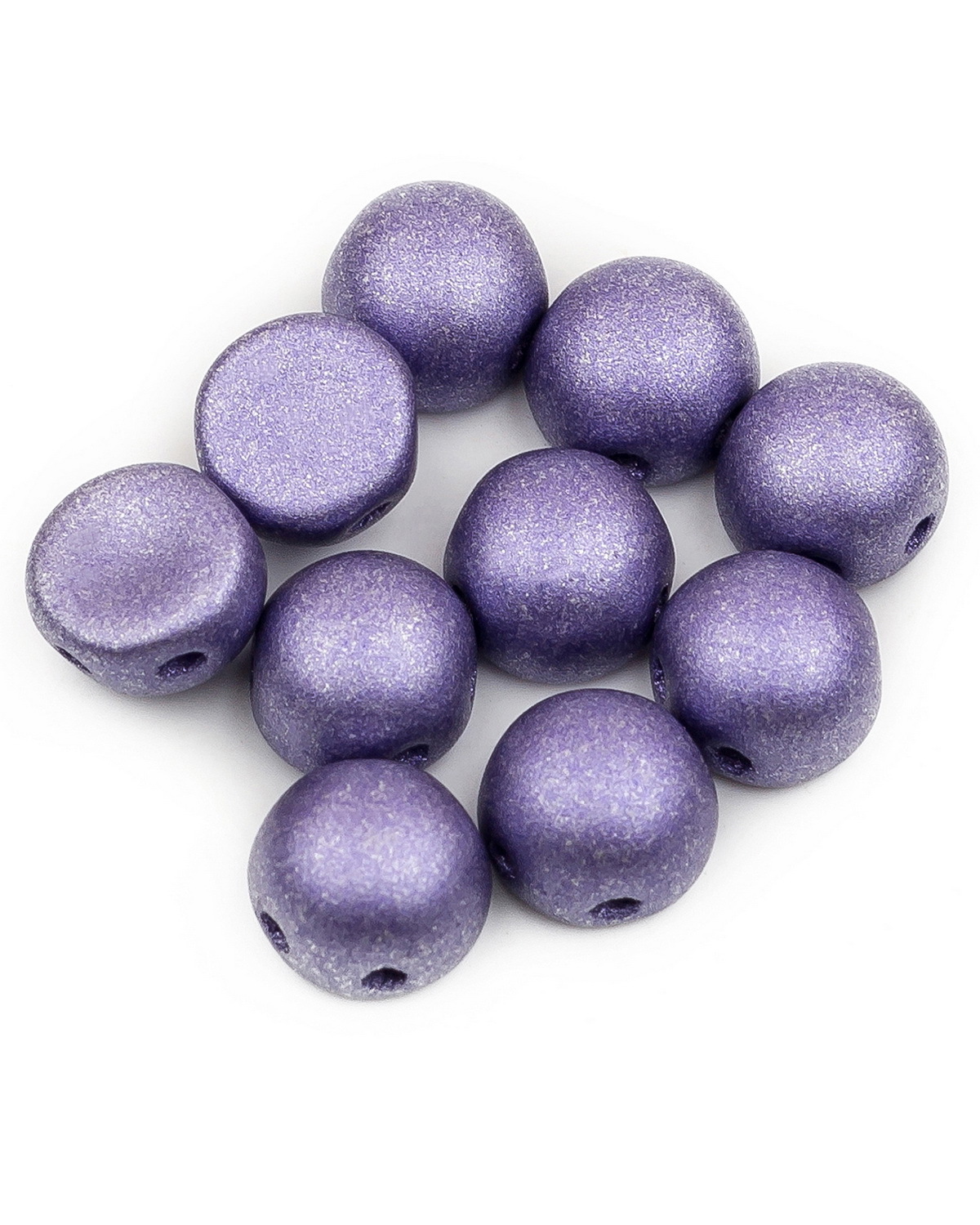 

Бусины Czech Beads Cabochon bead, 6 мм Alabaster Metallic Purple, 50 шт, Разноцветный, Cabochon bead