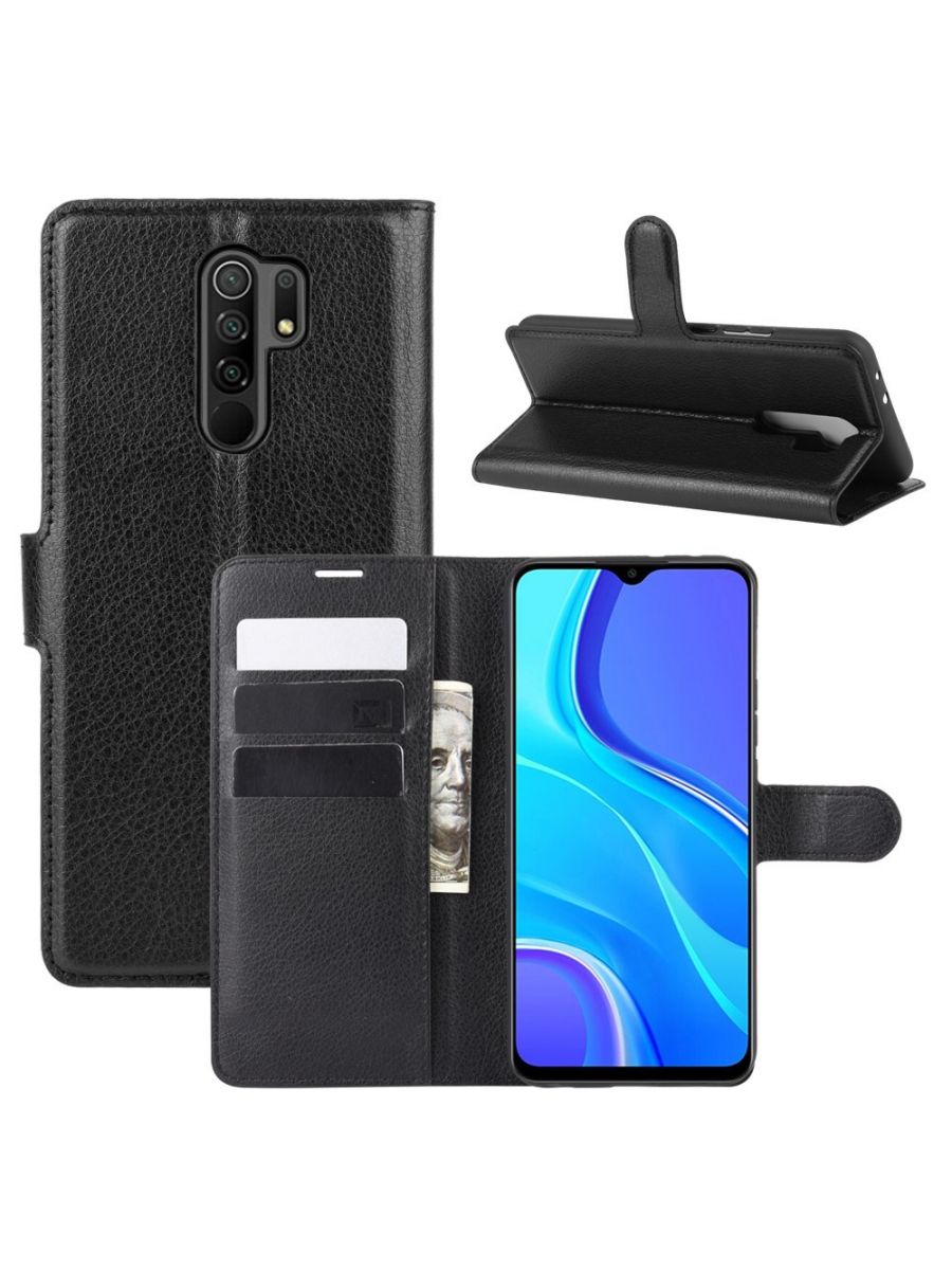 

Чехол Wallet для смартфона Xiaomi Redmi 9 черный