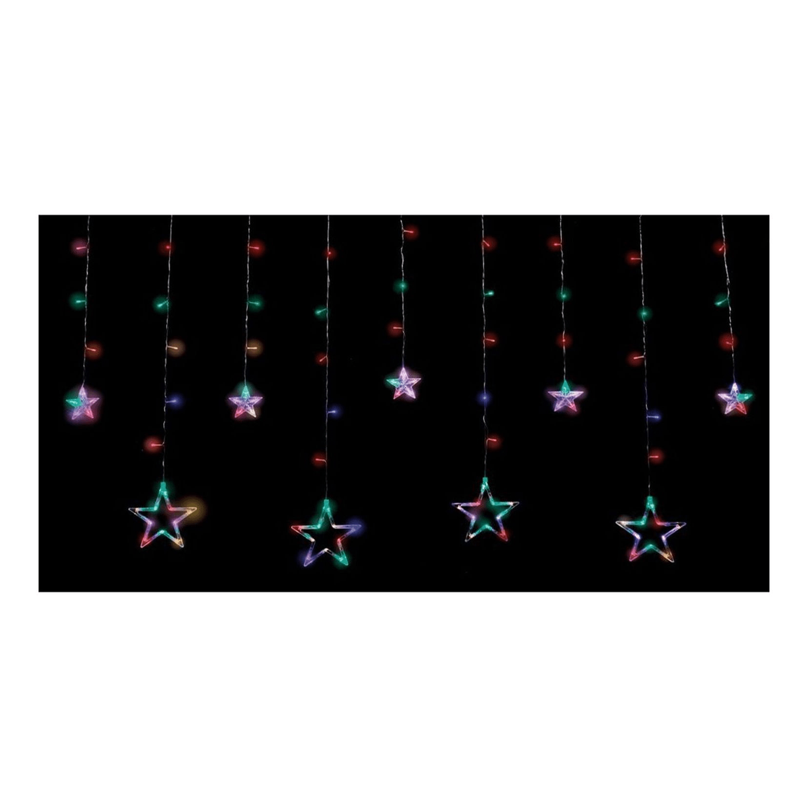 

Световой занавес Звезды 138 LED 2,5x0,9 м разноцветный/RGB, Звезды 138 LED
