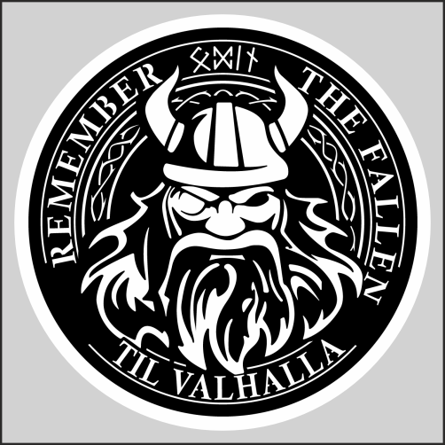 

Наклейка Наклейки за Копейки Один Вальхалла Til Valhalla 15х15см, ААА469