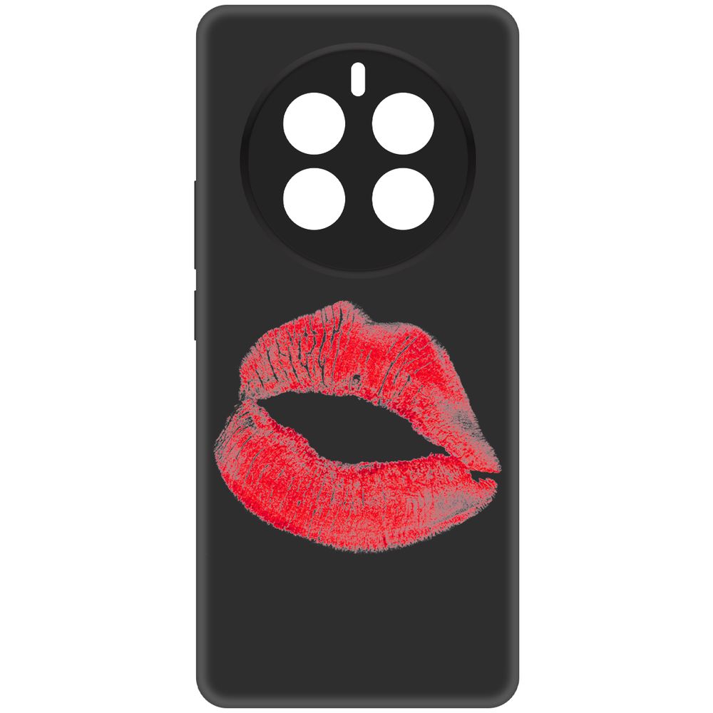 Чехол-накладка Krutoff Soft Case След помады для Realme 12 Pro+ 5G черный