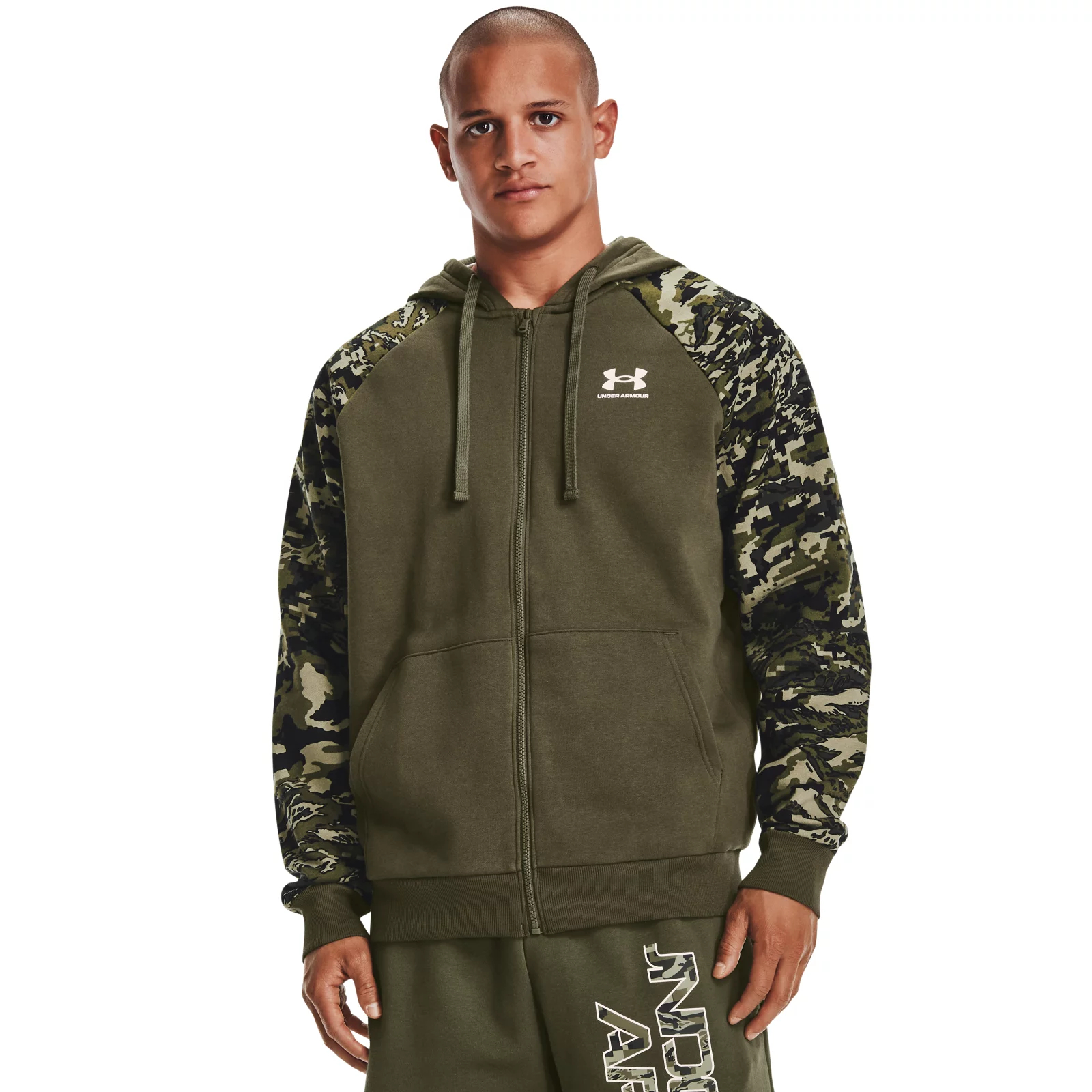 фото Толстовка мужская under armour 1366310-390 зеленая xl