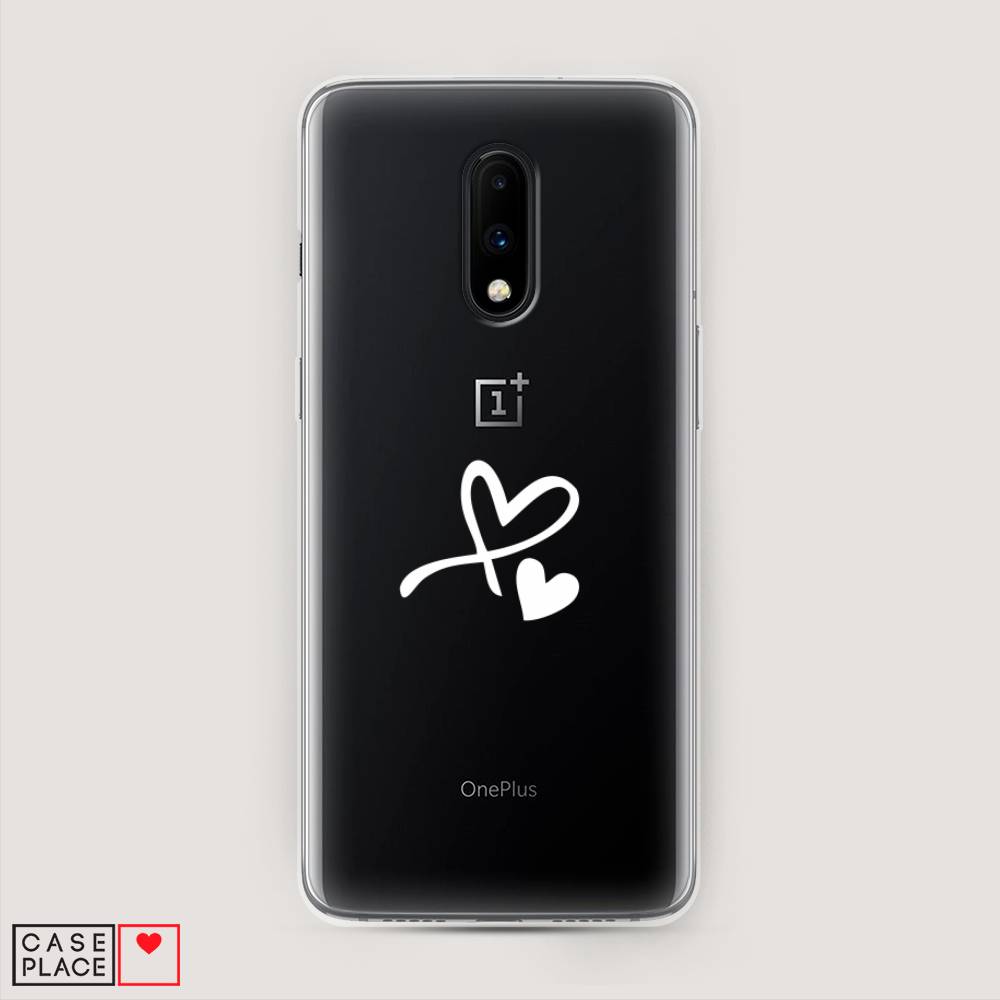 

Чехол Awog на OnePlus 7 / ВанПлас 7 "Сердечко минимализм", Белый, 150750-6