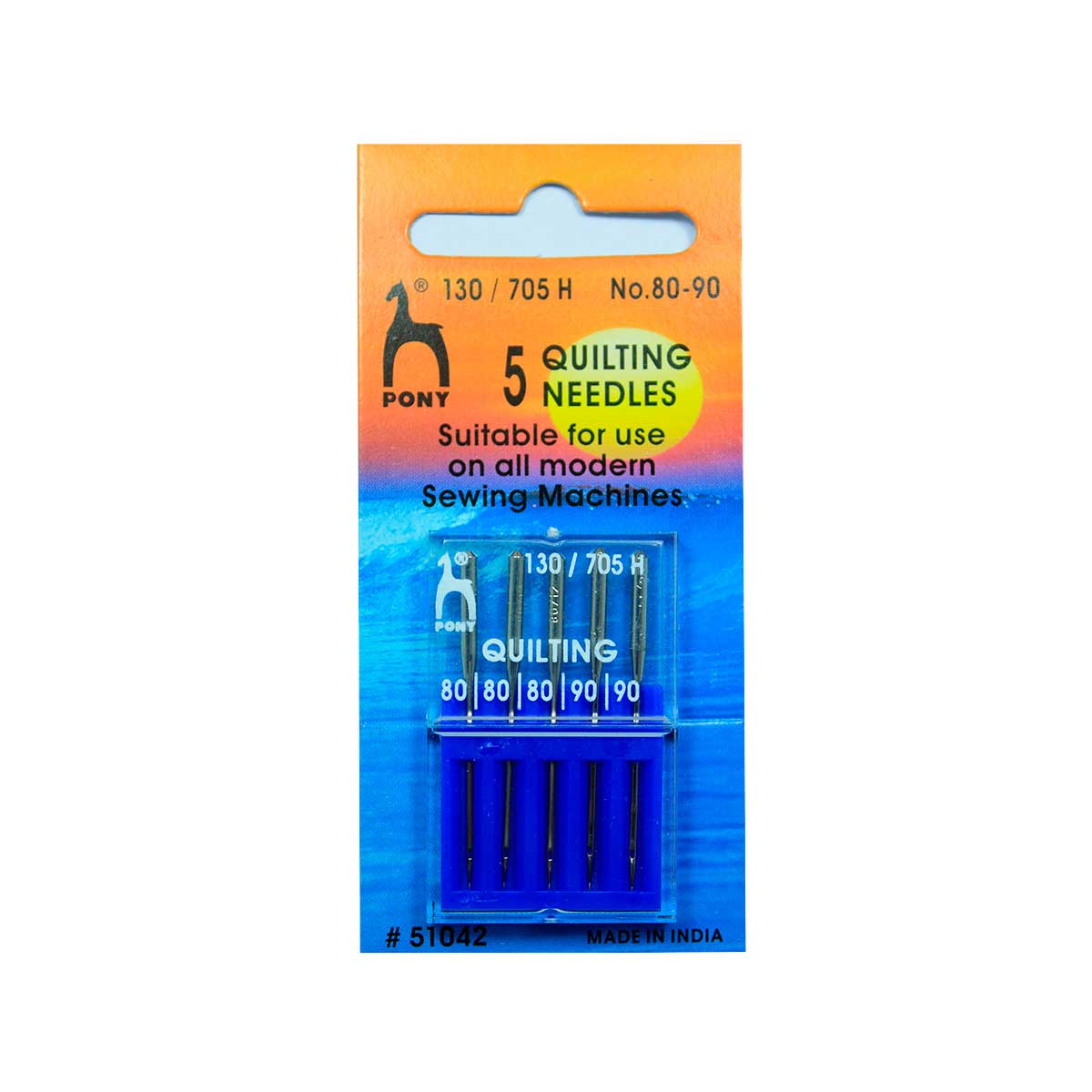 

51042 Иглы машинные для квилтинга № 80-90, 5 шт PONY