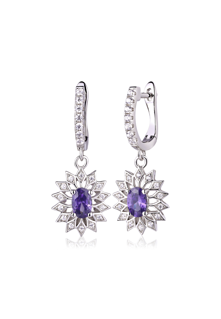 

Серьги подвески из серебра с топазом/фианитом Ogisana E-60085, E-60085