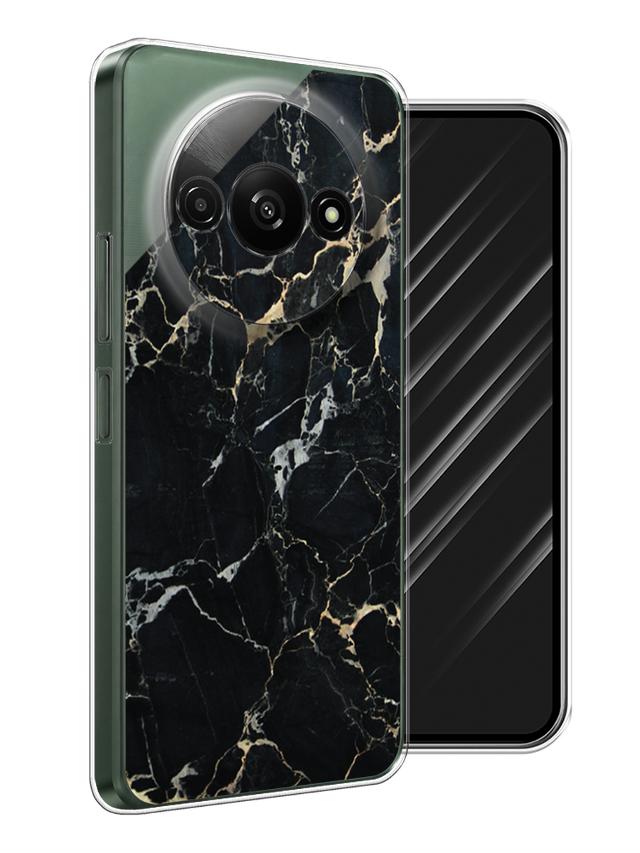 

Чехол Awog на Redmi A3 "Черный мрамор уголок", Черный;золотистый, 321250-1