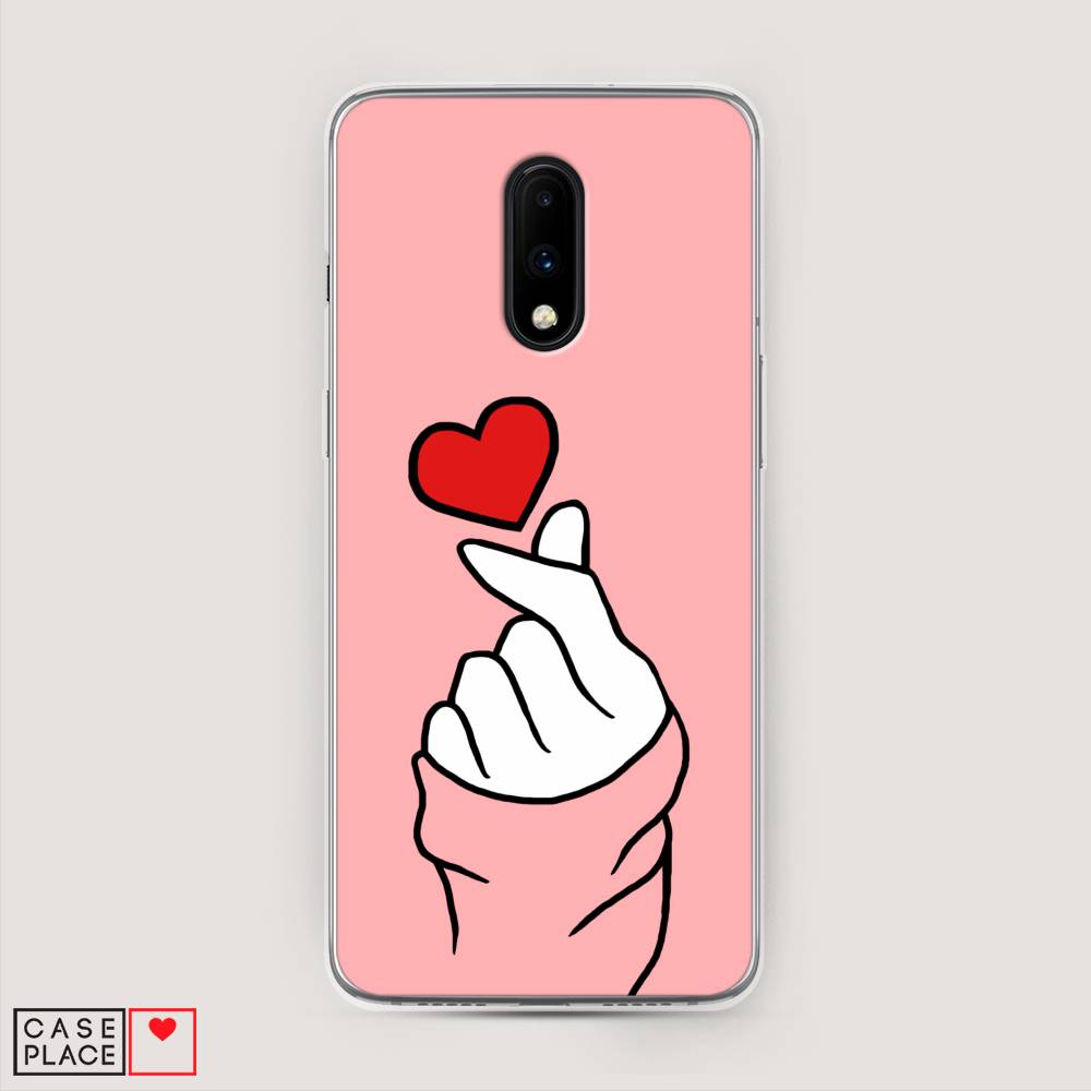 

Чехол Awog на OnePlus 7 / ВанПлас 7 "Милое сердечко", Белый;красный;черный, 150750-7