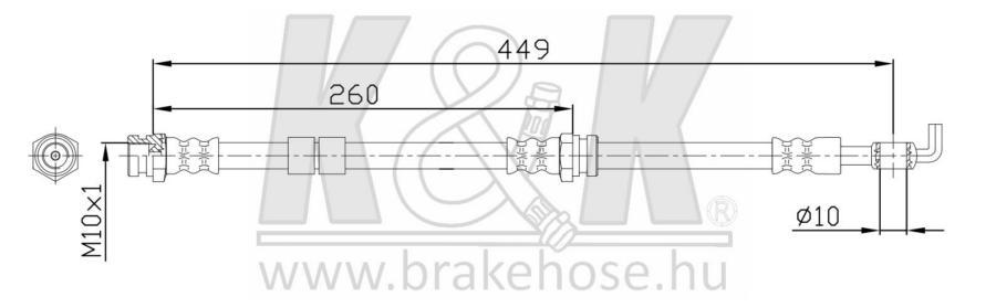 

Шланг тормозной передн MAZDA: CX-7 (ER) 2.2 MZR-CD 09.09-