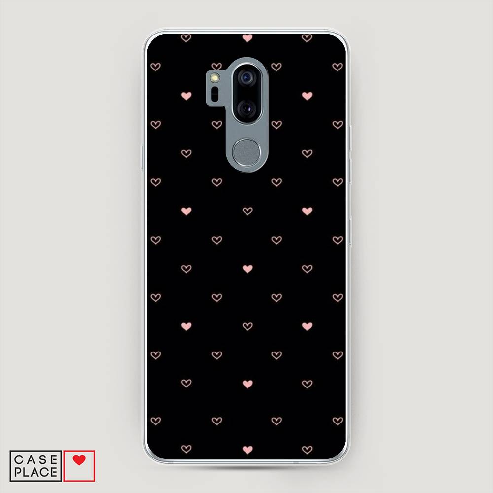

Чехол Awog "Черный фон и сердечки" для LG G7 ThinQ, 83450-3