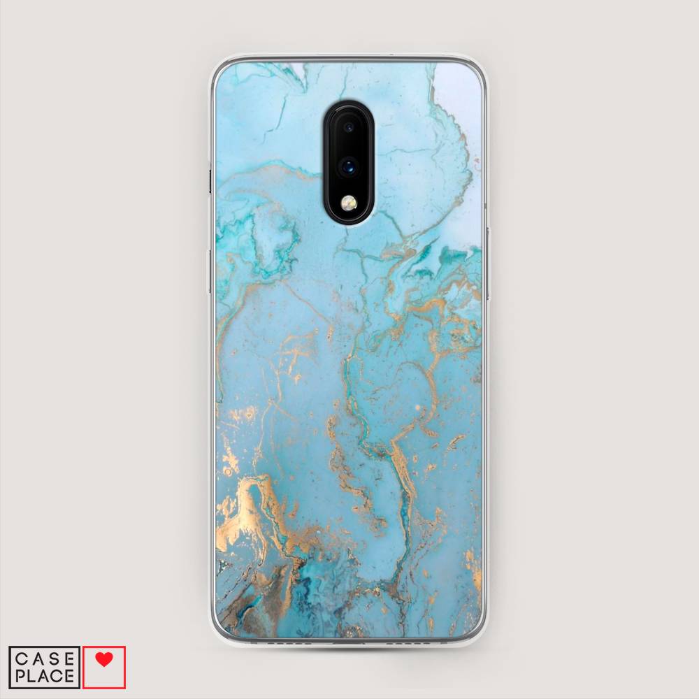 

Чехол Awog на OnePlus 7 / ВанПлас 7 "Голубой мрамор рисунок", 150750-3