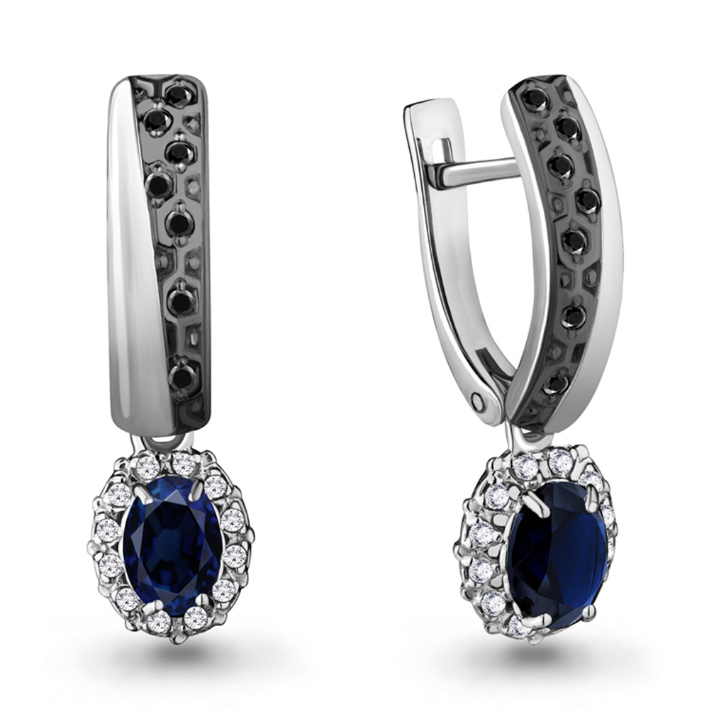 

Серьги из белого золота с бриллиантом Aquamarine Aquamarine 942358АЧ_585_бз, 942358АЧ_585_бз