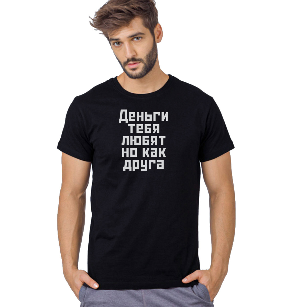 

Футболка унисекс CoolPodarok K0501100 черная 46 RU, Черный, K0501100