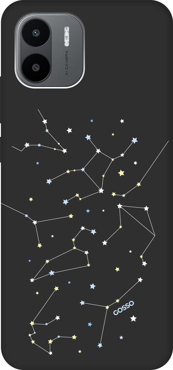 

Чехол на Xiaomi Redmi A1 с 3D принтом "Constellations" черный, Черный;белый, 159272