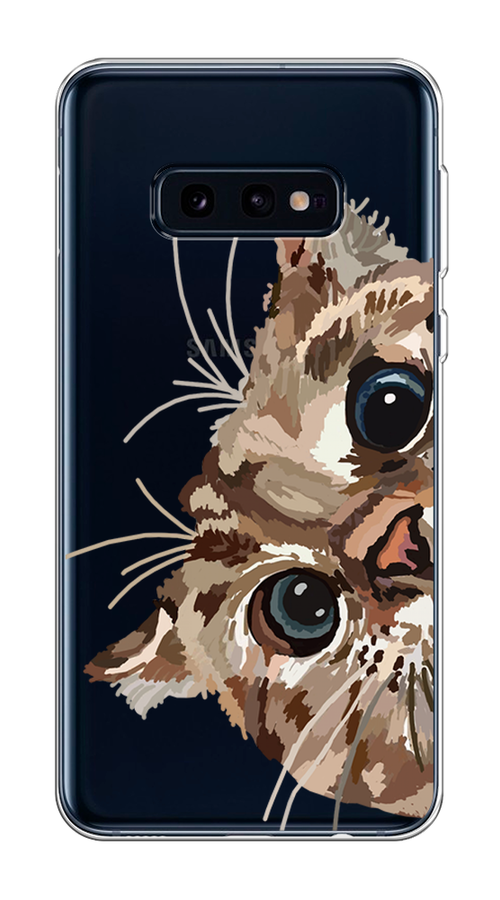 

Чехол на Samsung Galaxy S10E "Любопытный кот", Коричневый;синий;черный, 27250-1
