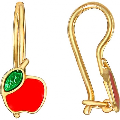 

Серьги из желтого золота с эмалью Эстет 01С039243Э, 01С039243Э