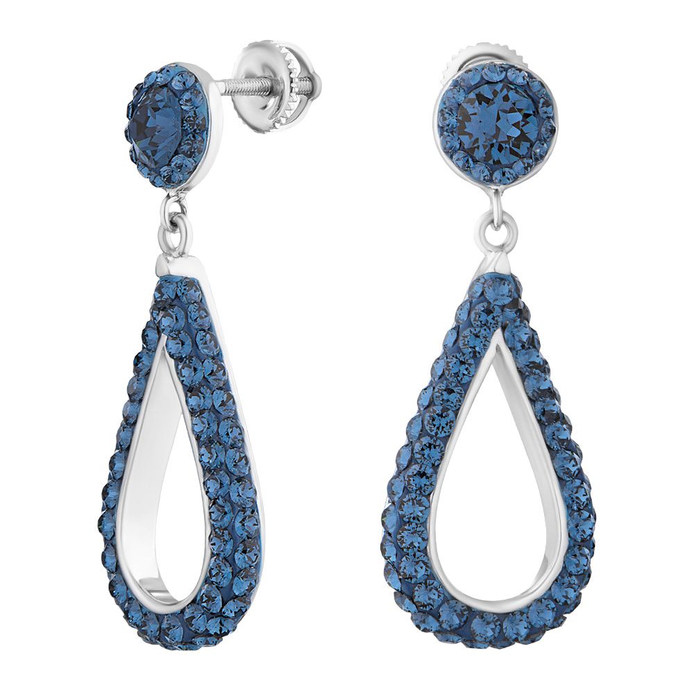 

Серьги из серебра с swarovski ЮВЕЛИР КАРАТ 0014C0287F, 0014C0287F