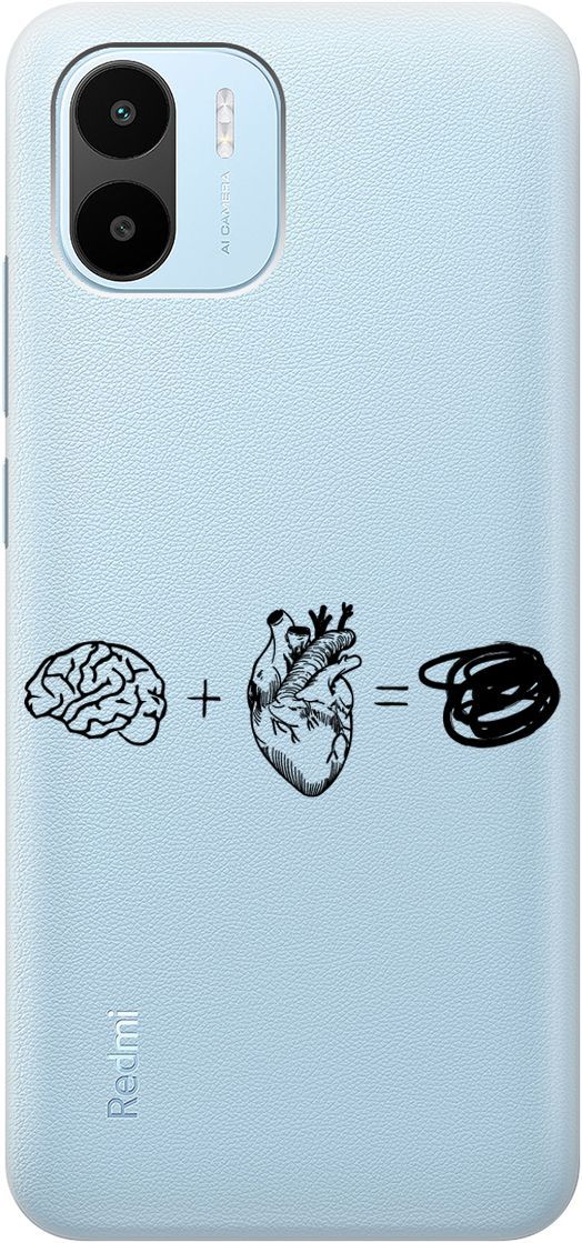 

Чехол на Xiaomi Redmi A1 с 3D принтом "Brain Plus Heart" прозрачный, Прозрачный;черный, 159270