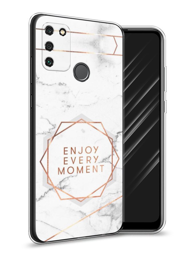 

Чехол Awog на Honor 9A "Enjoy every moment мрамор", Белый;розовый;серый, 612350-7