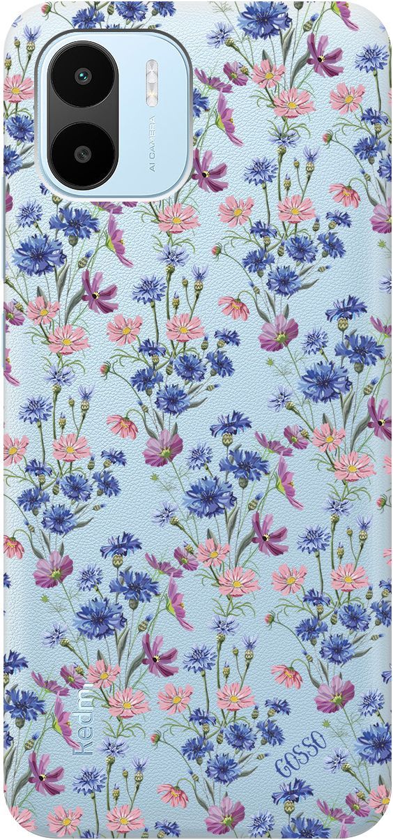 

Чехол на Xiaomi Redmi A1 с 3D принтом "Lovely Cornflowers" прозрачный, Прозрачный;голубой, 159269