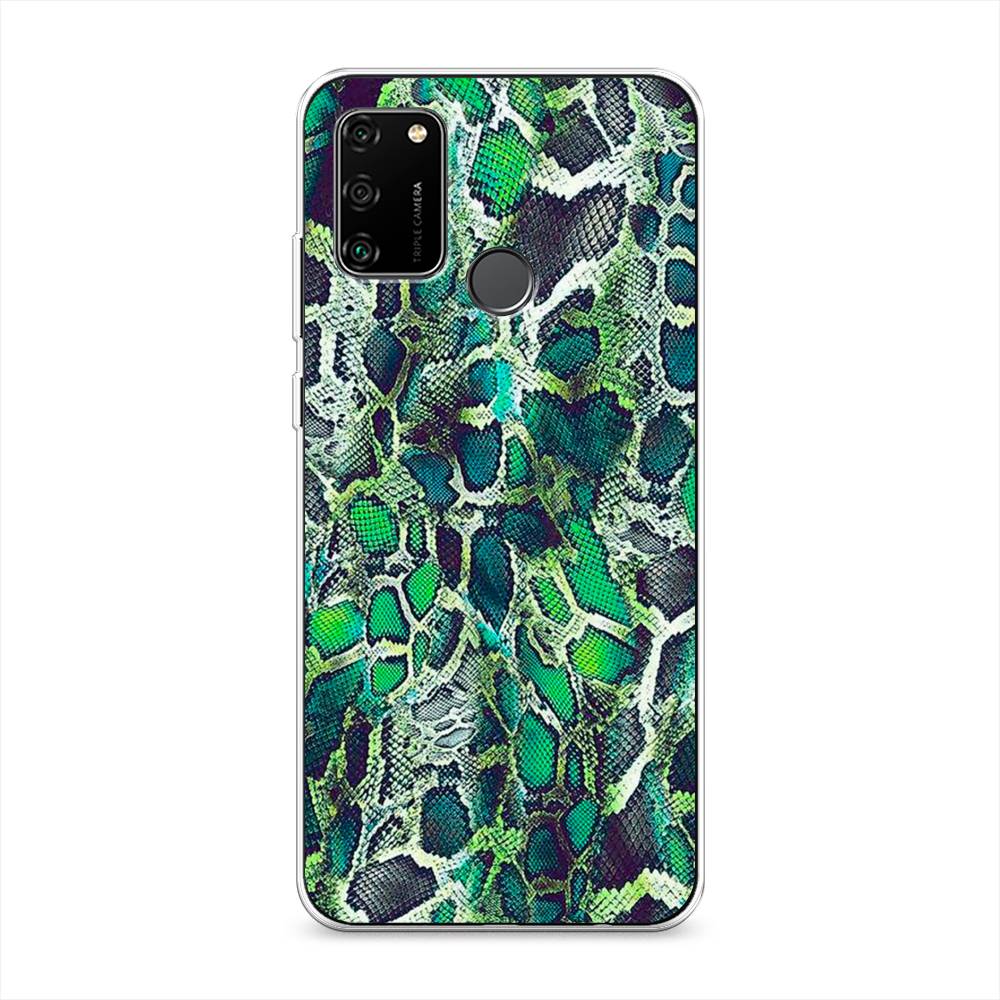 фото Чехол awog "зеленая кожа змеи" для honor 9a