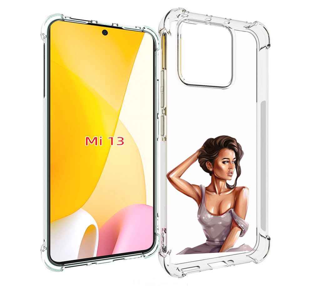 

Чехол MyPads Девушка-с-прической женский для Xiaomi 13, Прозрачный, Tocco