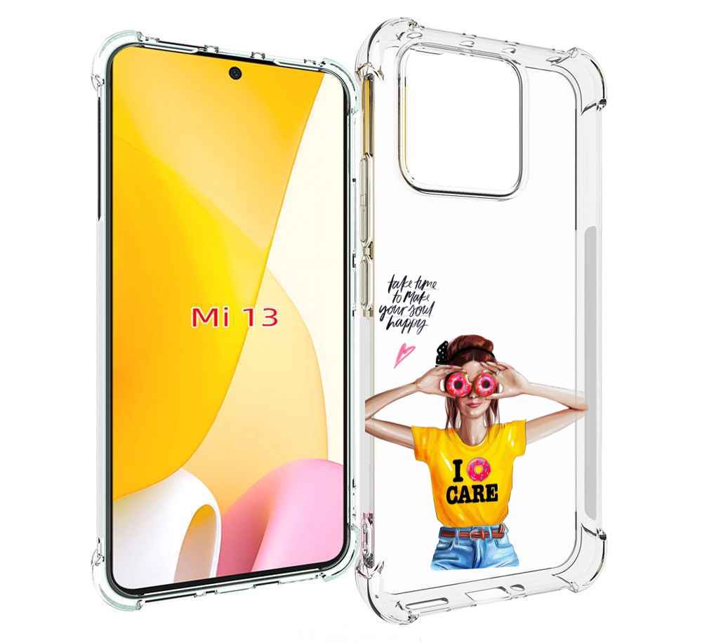 

Чехол MyPads Девушка-с-пончиками женский для Xiaomi 13, Прозрачный, Tocco