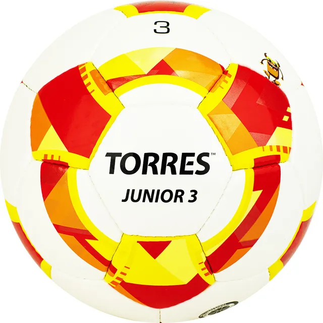 Футбольный мяч TORRES TORRES Junior-3, 3 размер, желтый, красный