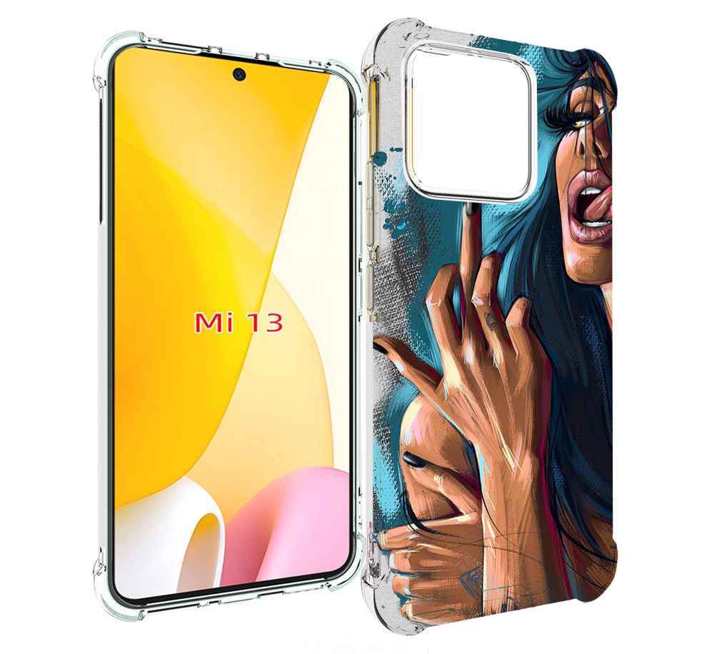 

Чехол MyPads Девушка-нарисованная-дерзкая женский для Xiaomi 13, Прозрачный, Tocco