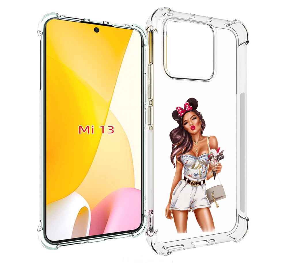 

Чехол MyPads Девушка-микки для Xiaomi 13, Прозрачный, Tocco