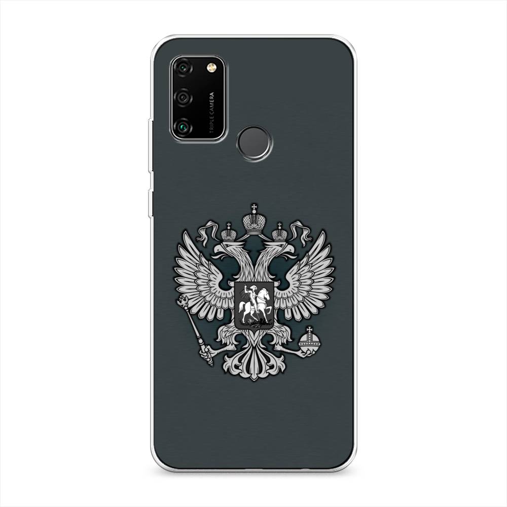 фото Чехол awog "герб россии серый" для honor 9a