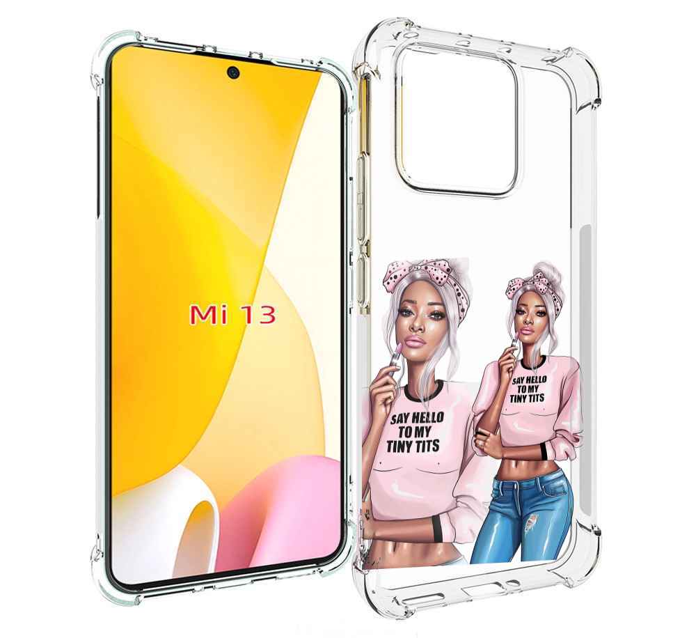 

Чехол MyPads Девушка-в-розовой-футболке женский для Xiaomi 13, Прозрачный, Tocco