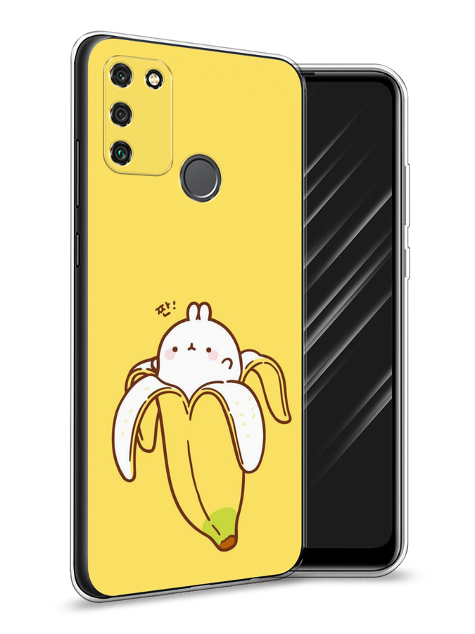 

Чехол Awog на Honor 9A "Зайчик-бананчик", Желтый;белый, 612350-2