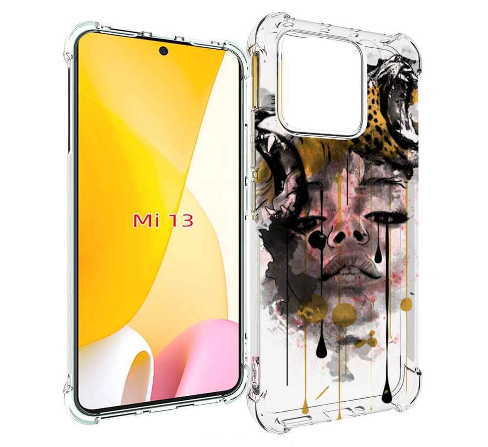 

Чехол MyPads Девушка гепард женский для Xiaomi 13, Прозрачный, Tocco