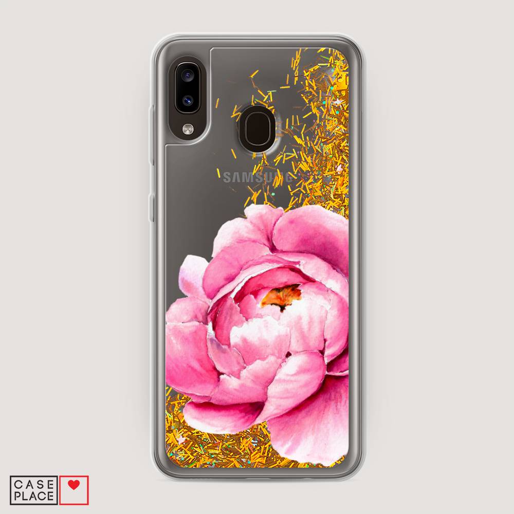 

Жидкий чехол с блестками "Прекрасный пион" на Samsung Galaxy A30, 27590-1