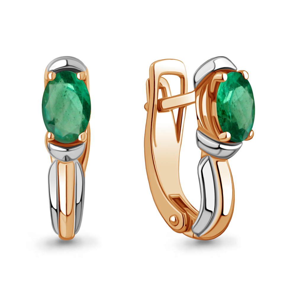 

Серьги из красного золота с изумрудом Aquamarine Aquamarine 942343к_585_кз, 942343к_585_кз