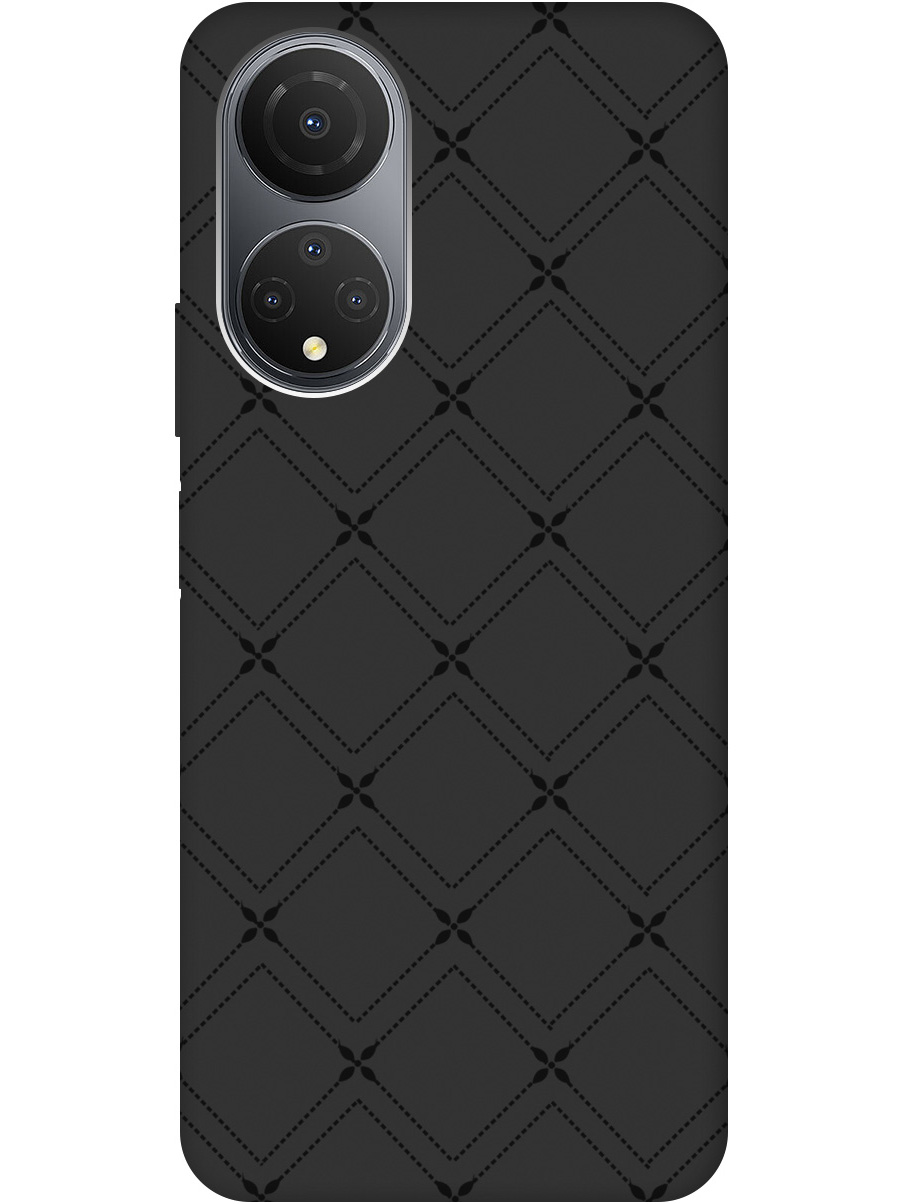 

Силиконовый чехол на Honor X7 с рисунком "Стильные линии" Soft Touch черный, 20000403