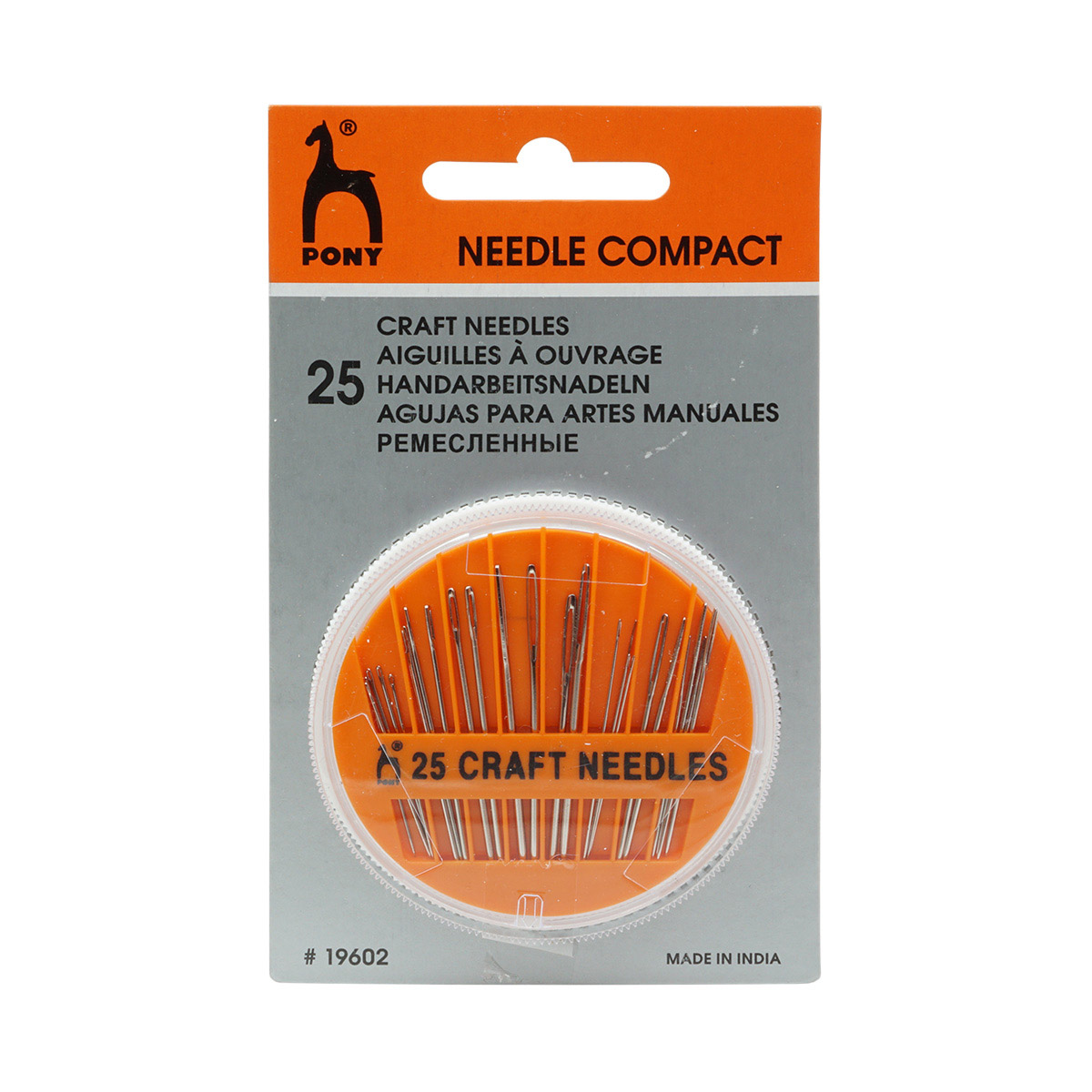 

Иголки для шитья ассорти, набор на диске, PONY Craft Compact, 19602, 25 шт (упак)