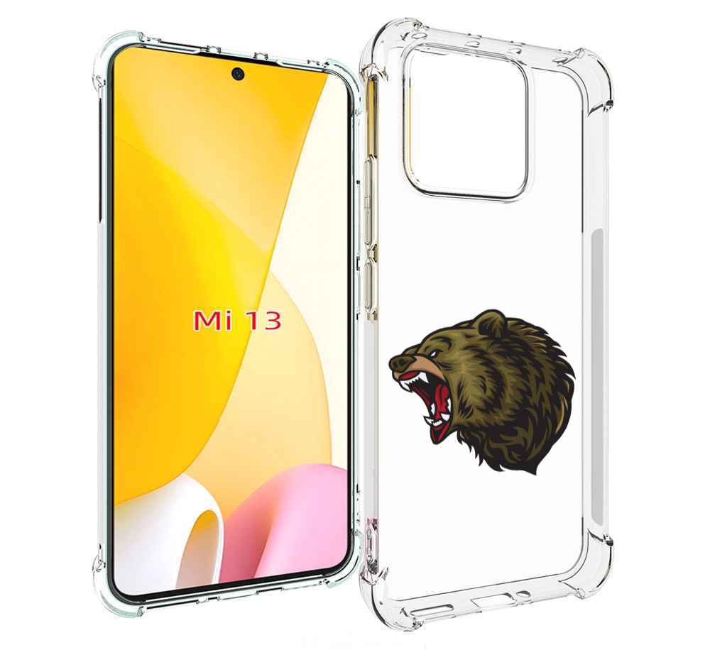 

Чехол MyPads Голова-медведь для Xiaomi 13, Прозрачный, Tocco