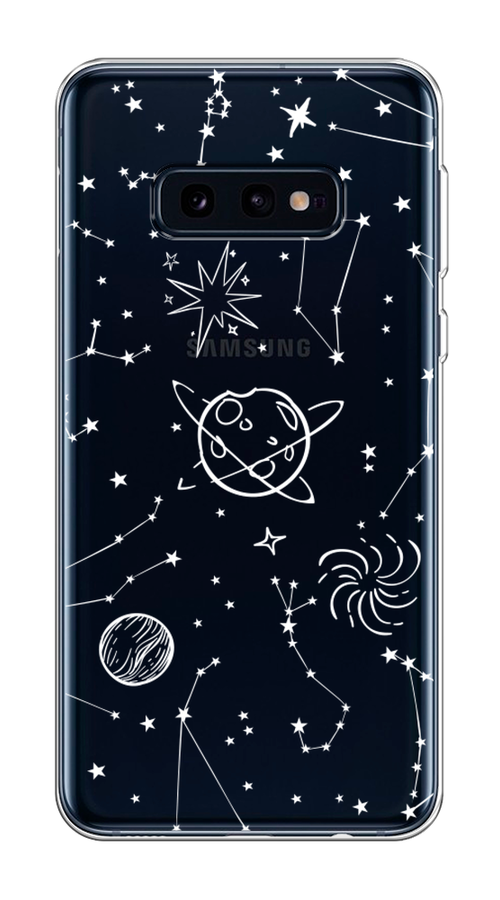 

Чехол на Samsung Galaxy S10E "Планеты в космосе", Белый, 27250-2