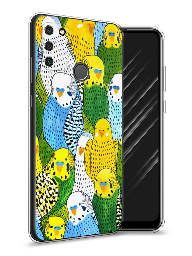 

Чехол Awog на Honor 9A "Попугаи", Желтый;зеленый;голубой, 612350-1