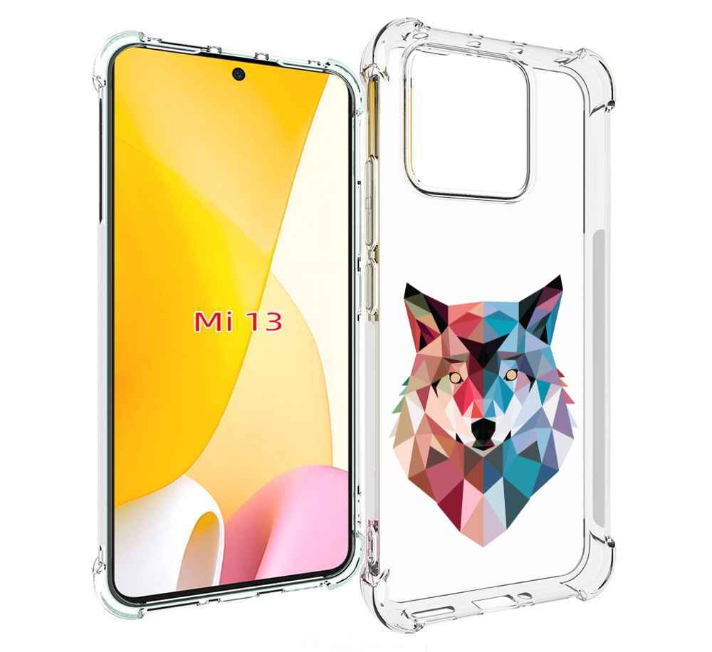 

Чехол MyPads Геометрический-волк для Xiaomi 13, Прозрачный, Tocco