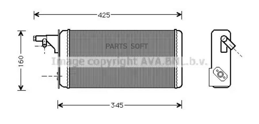 AVA IVA6019 Радиатор печки