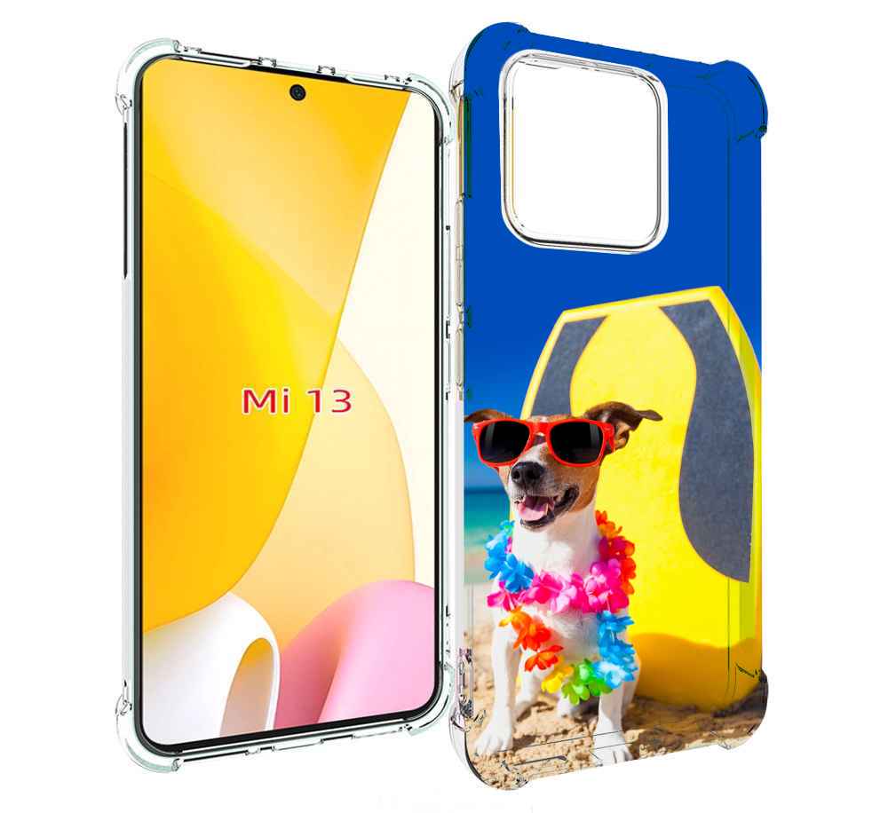 

Чехол MyPads Гавайская-собака для Xiaomi 13, Прозрачный, Tocco