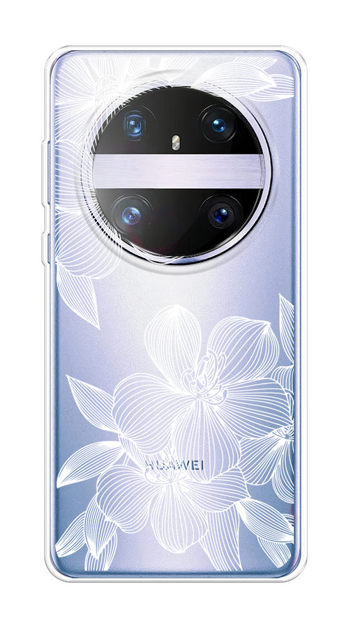 

Чехол на Huawei Mate 60 Pro "Крокус", Белый;прозрачный, 6122250-1