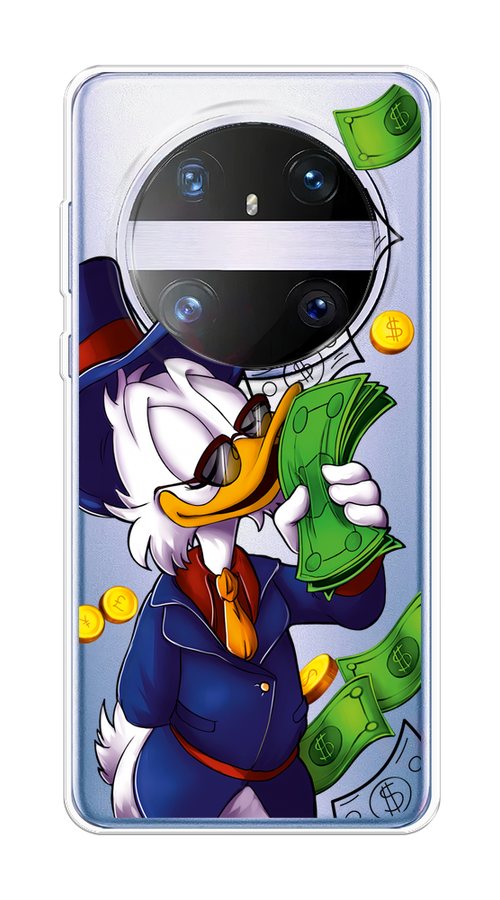 

Чехол на Huawei Mate 60 Pro "Scrooge McDuck with Money", Синий;зеленый;белый, 6122250-1