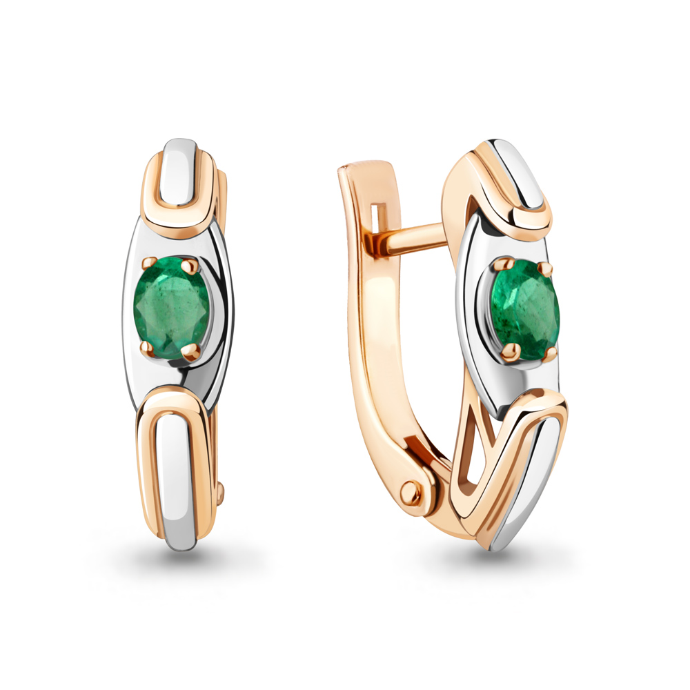 

Серьги из красного золота с изумрудом Aquamarine Aquamarine 942342к_585_кз, 942342к_585_кз
