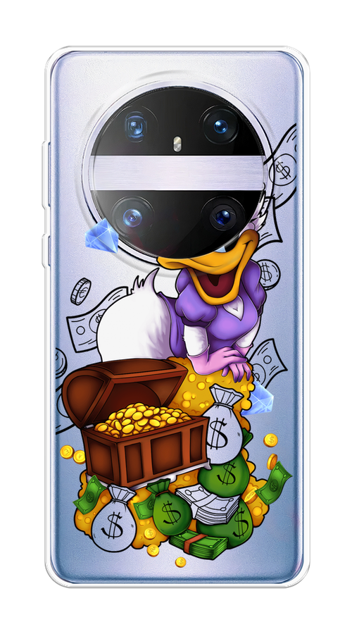 

Чехол на Huawei Mate 60 Pro "Rich Daisy Duck", Коричневый;белый;фиолетовый, 6122250-1