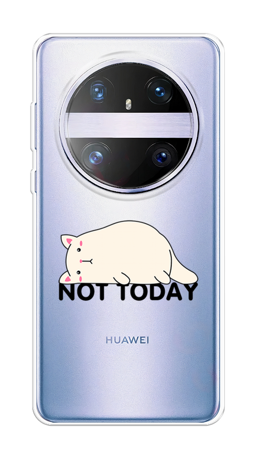 

Чехол на Huawei Mate 60 Pro "Cat not today", Белый;розовый;черный, 6122250-1