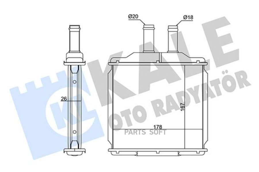 

KALE Радиатор отопителя CHEVROLET LACETTI NUBIRA- DAEWOO GENTRA LACETTI NUBIRA HEATER